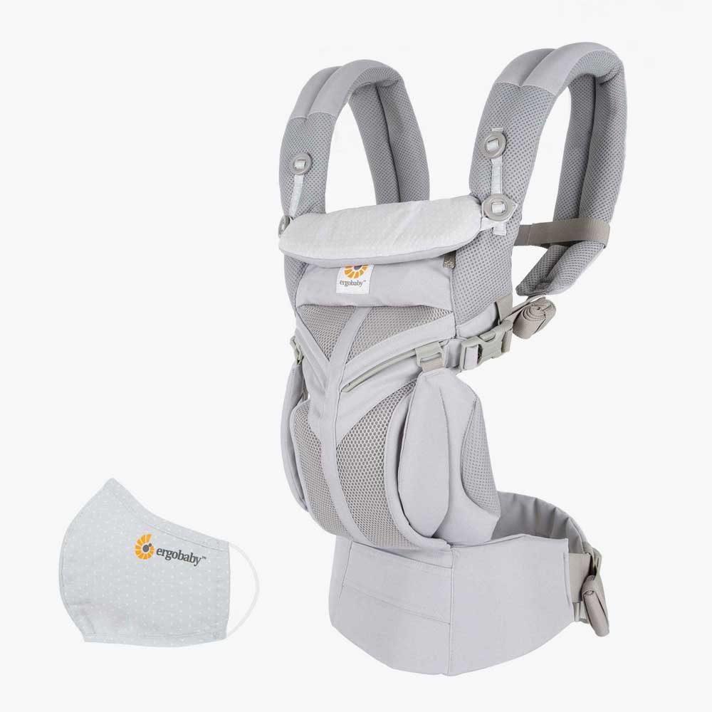 Omni 360 Baby Carrier All-In-One: Cool Air Mesh - Anti-Microbial - Grey Diamond