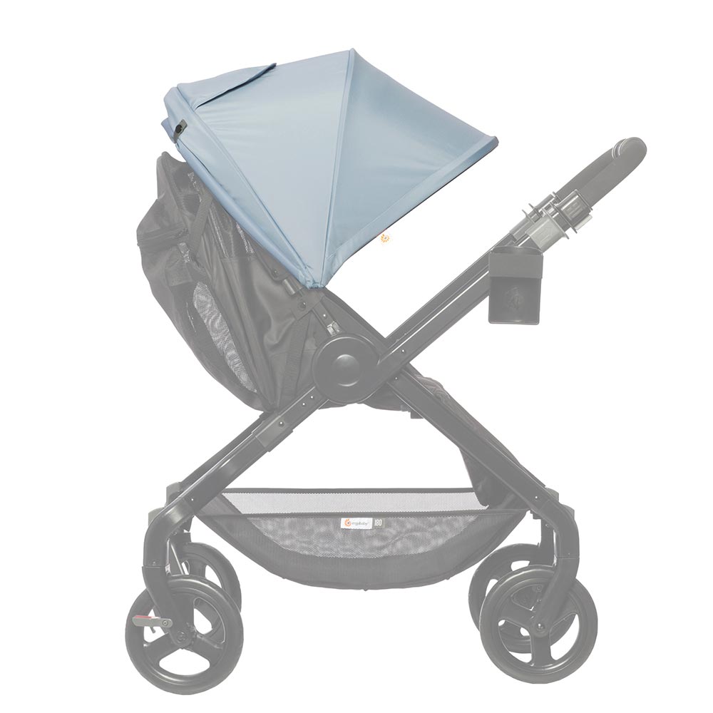 180 Reversible Stroller Sunshade: Misty Blue